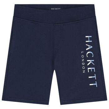 Boys Navy Blue Logo Shorts