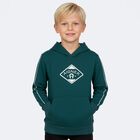 Boys Green Logo Hooded Top, 1, hi-res