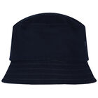 Younger Boys Navy Blue Reversible Logo Bucket Hat, 1, hi-res