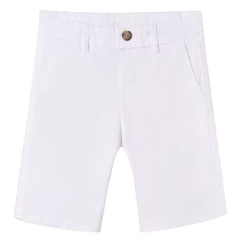 Boys White Chino Shorts