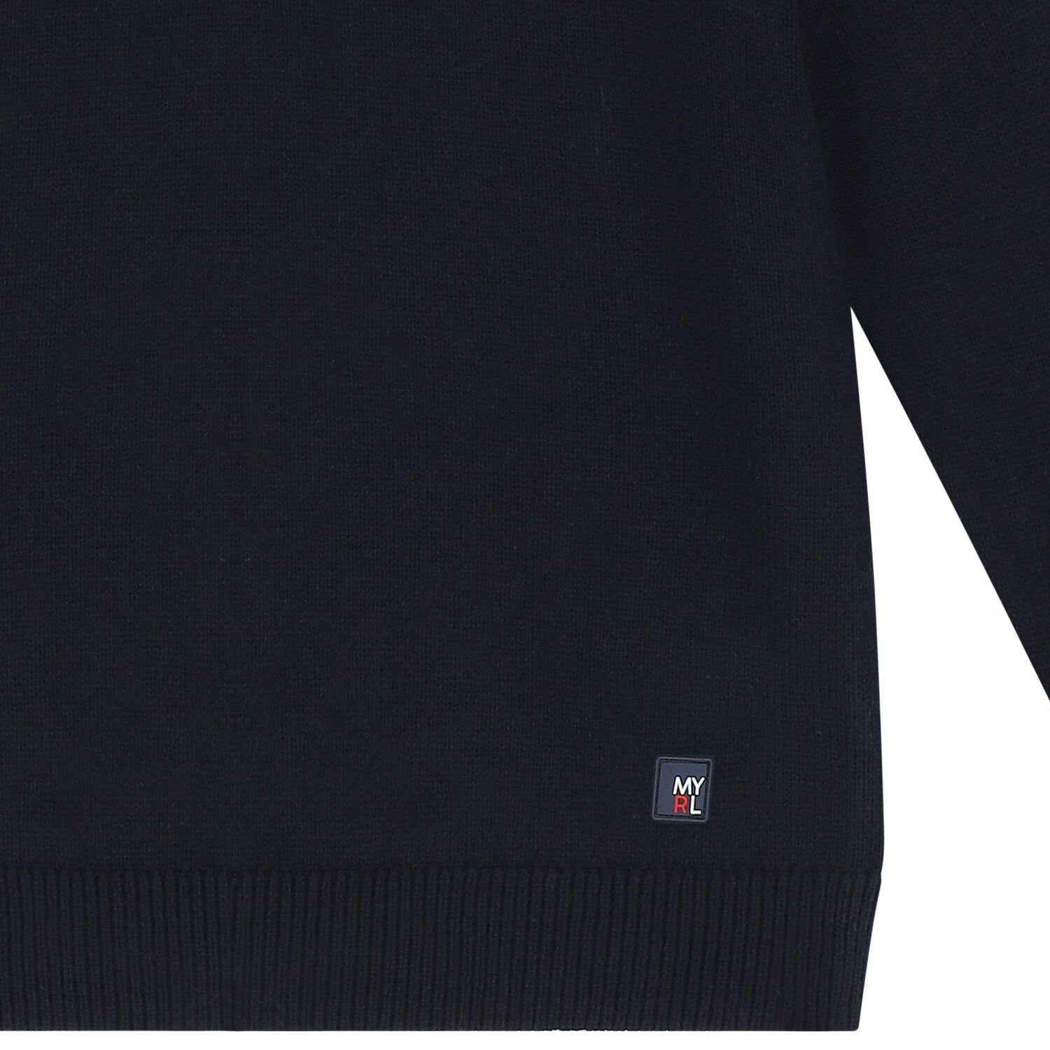 Boys Navy Blue Knitted Jumper, 3, hi-res