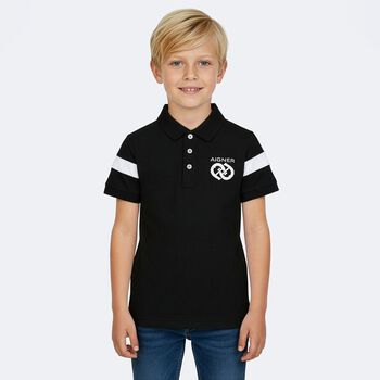 Boys Black Logo Polo Shirt
