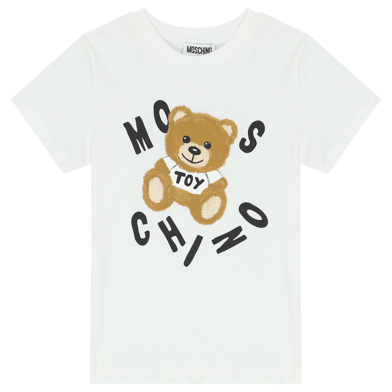 White Teddy Logo T-Shirt, 1, hi-res