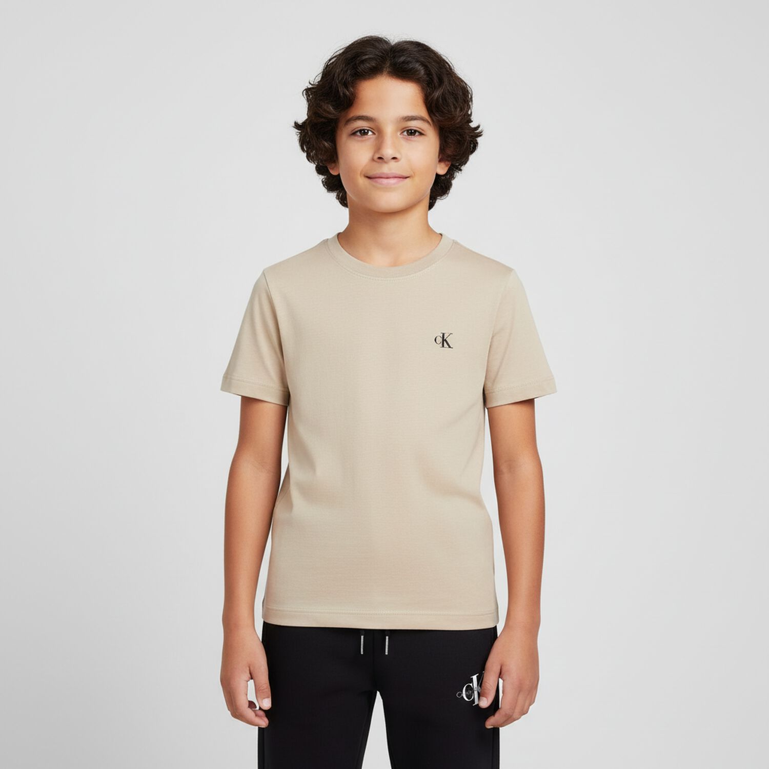 Boys Ivory & Beige Logo T-Shirt ( 2-Pack ), 12, hi-res