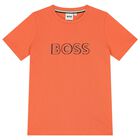 Boys Orange Logo T-Shirt, 1, hi-res
