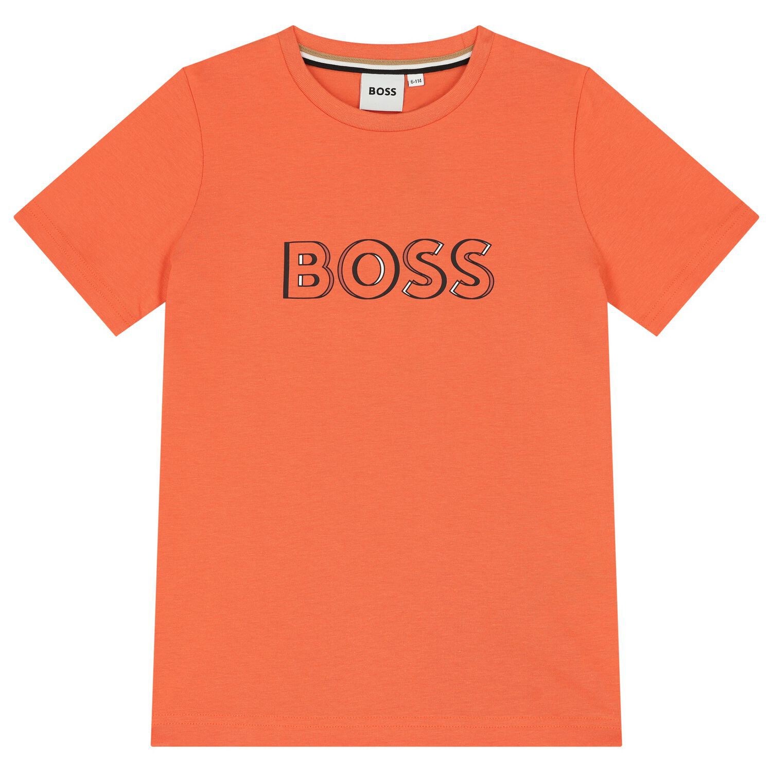 Boys Orange Logo T-Shirt, 1, hi-res