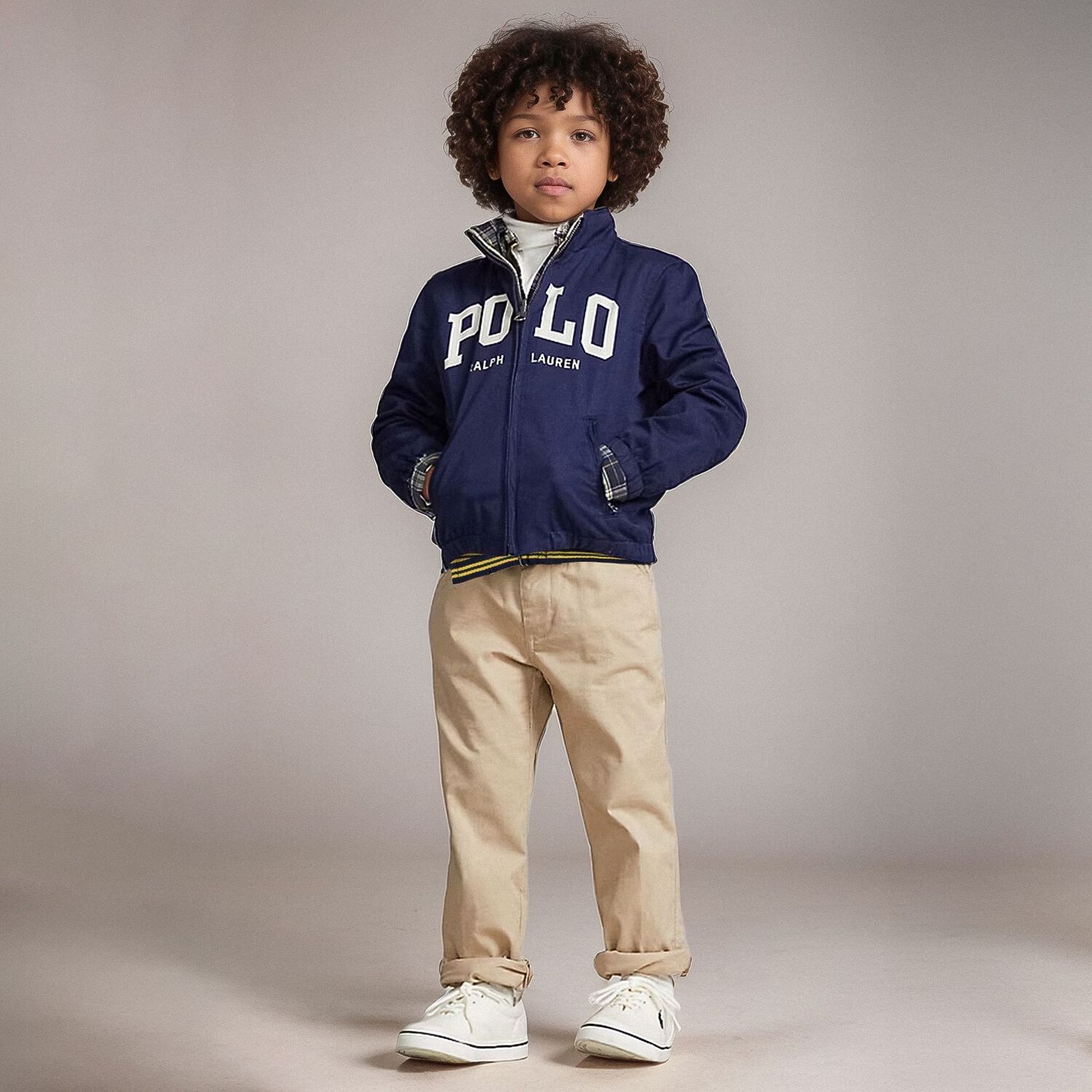 Boys Beige Logo Trousers, 1, hi-res image number null