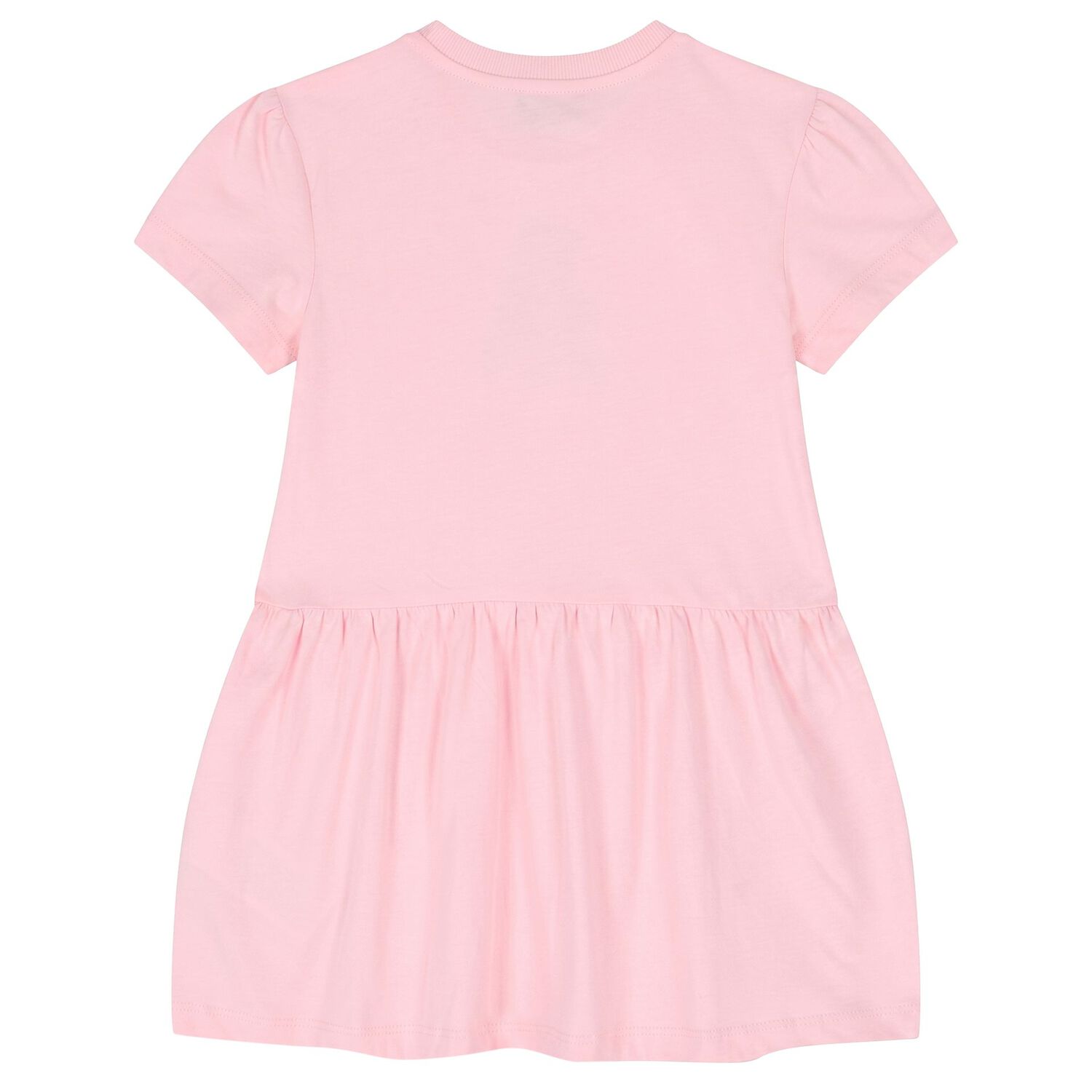 Girls Pink Teddy Bear Logo Dress, 2, hi-res