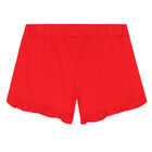 Girls Red Logo Shorts, 1, hi-res