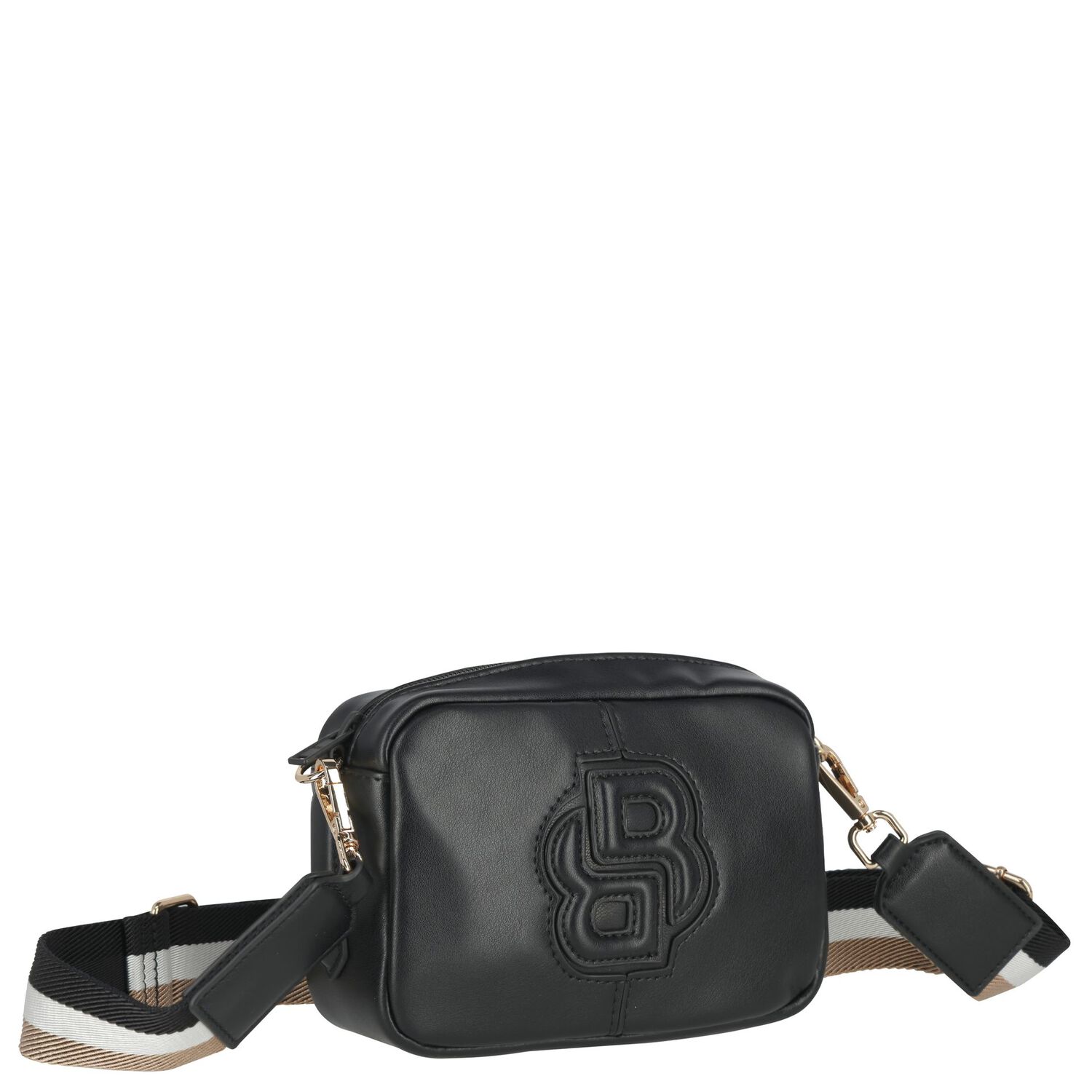Girls Black Logo Handbag, 1, hi-res