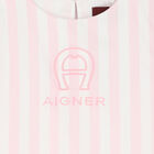 Girls Pink & White Striped Dress, 1, hi-res