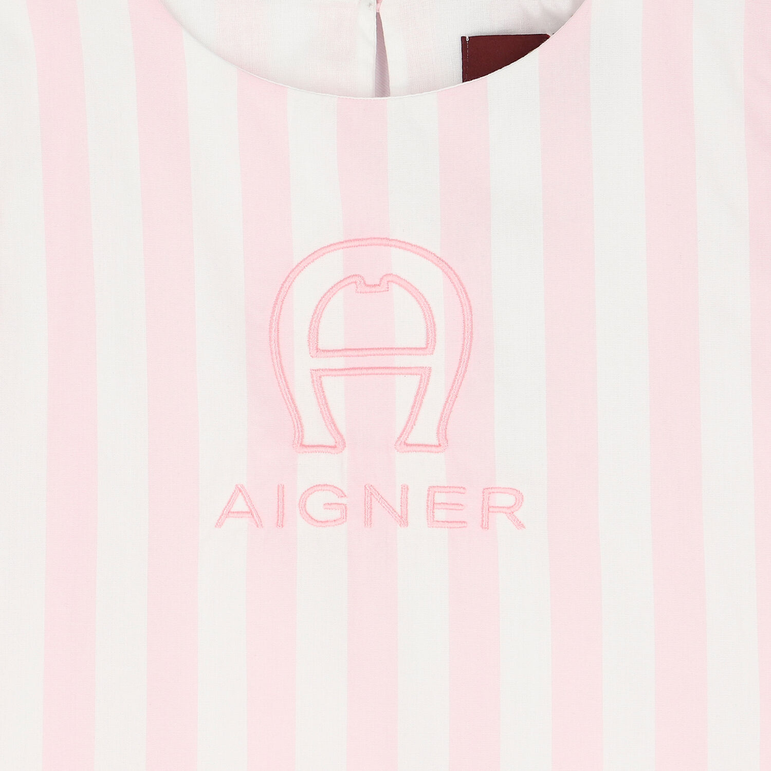 Girls Pink & White Striped Dress, 1, hi-res