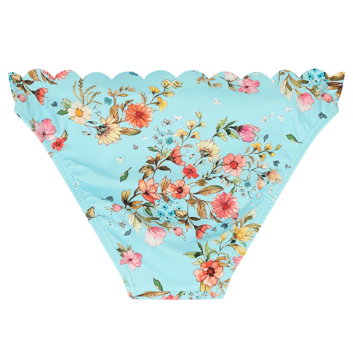 Girls Blue Floral Bikini, 1, hi-res