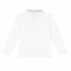 Boys White Polo Shirt, 1, hi-res
