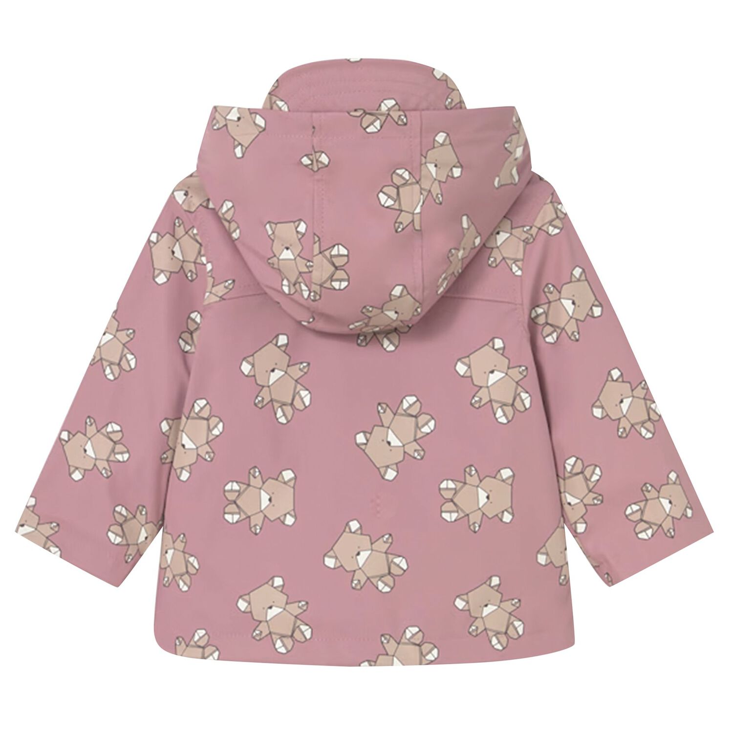 Younger Girls Pink Teddy Bear Rain Coat, 1, hi-res image number null