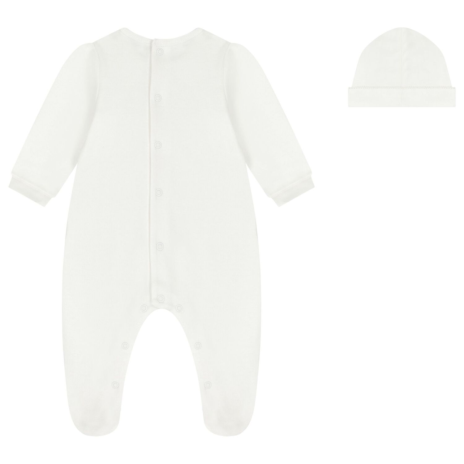 White Babygrow & Hat Set, 1, hi-res