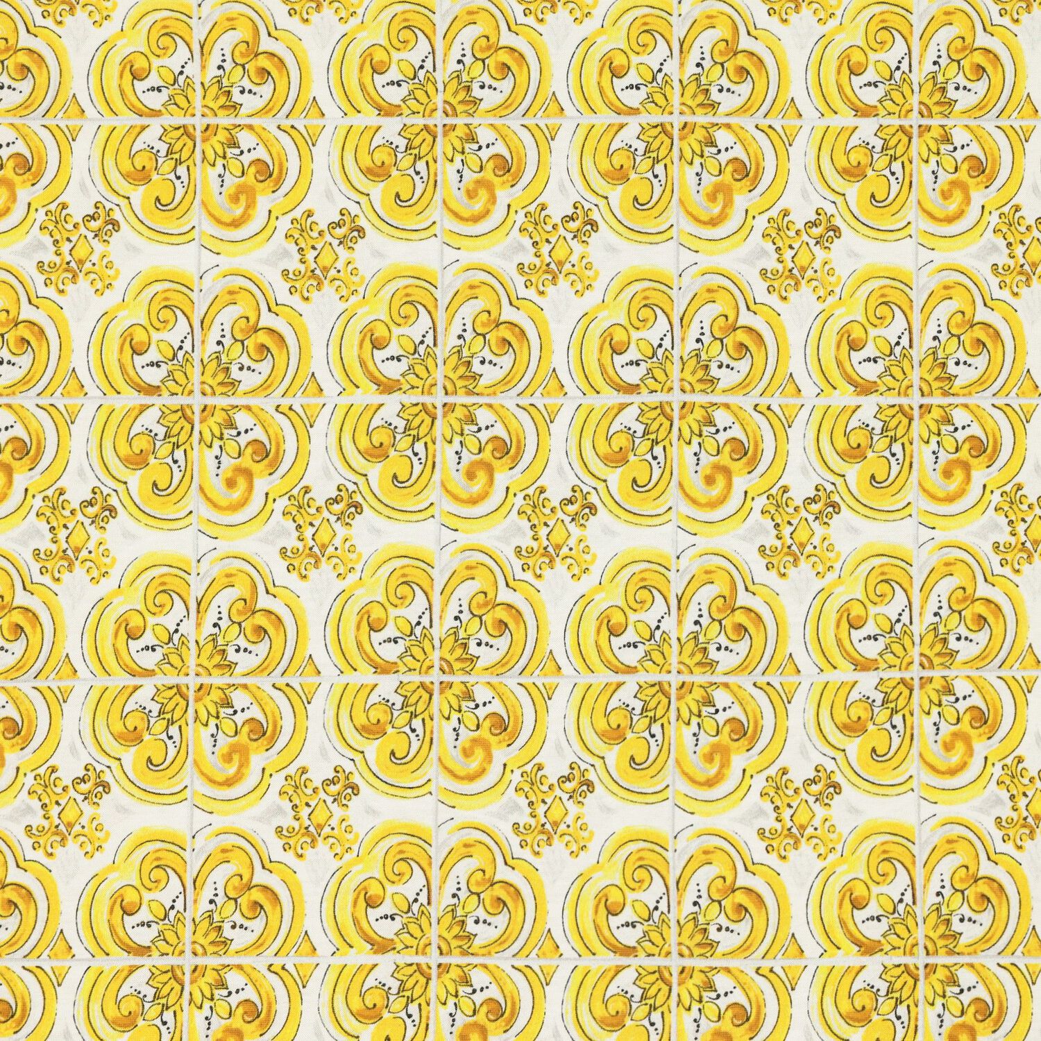 White & Yellow Majolica Baby Blanket, 1, hi-res