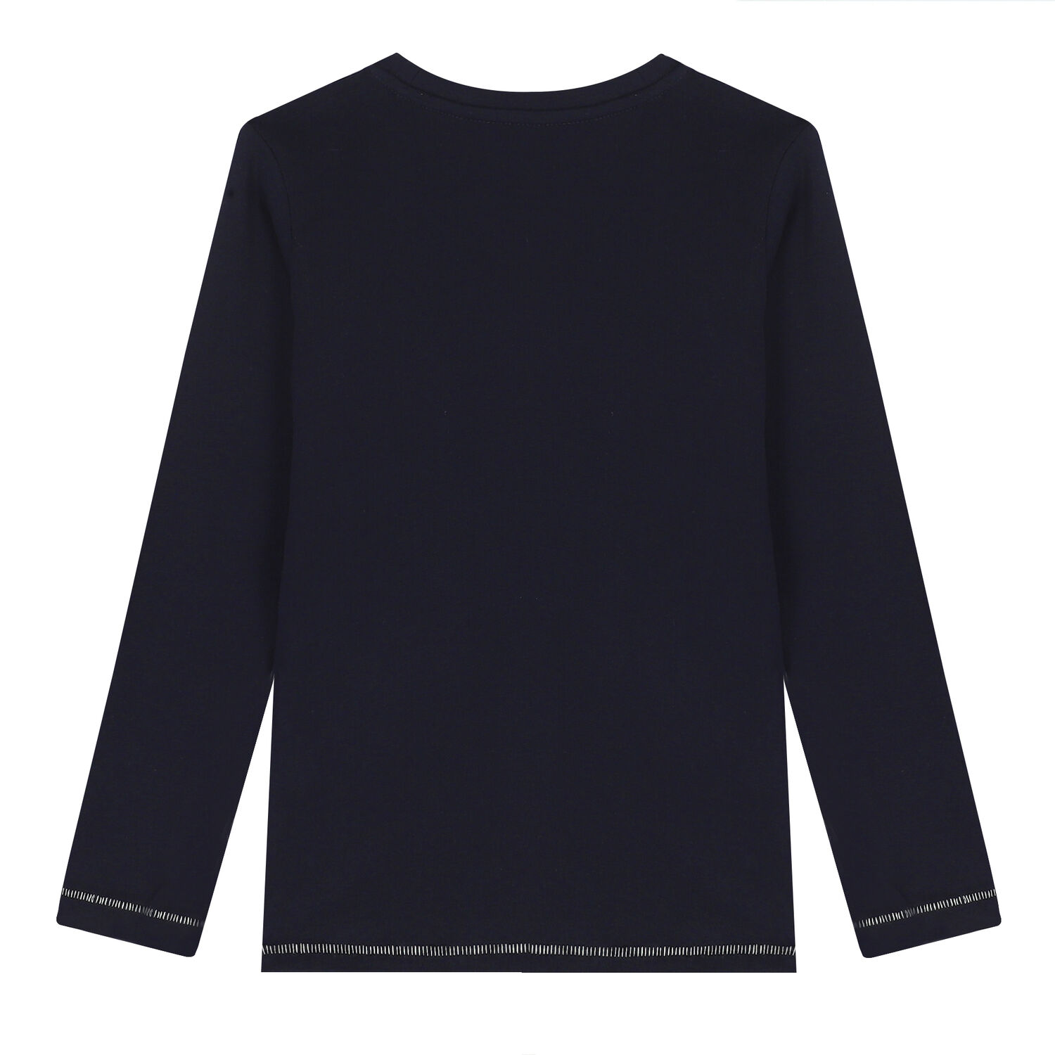 Boys Navy Logo Long Sleeve Top, 1, hi-res image number null