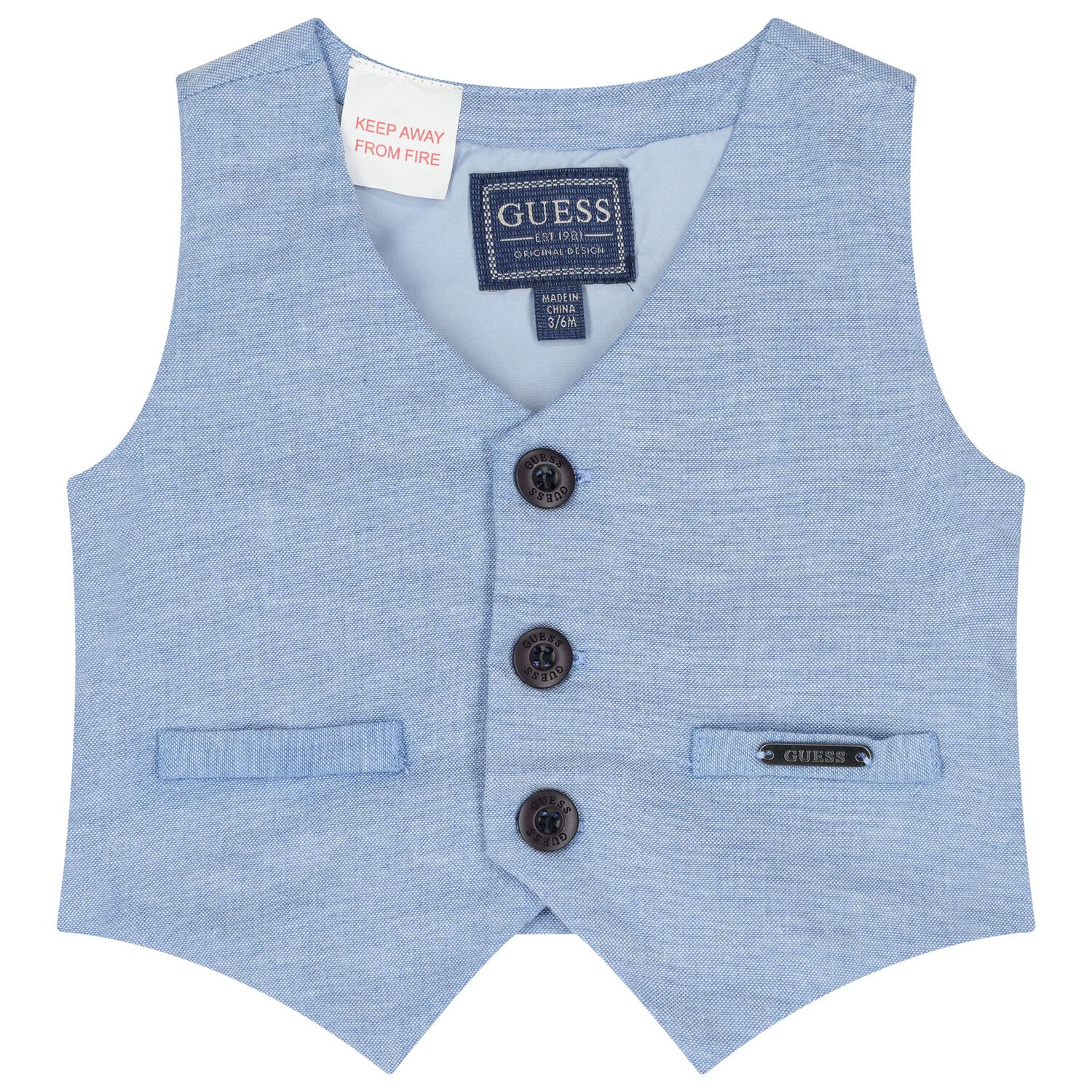 Yonger Boys White & Blue Logo Shorts Set, 1, hi-res