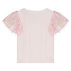 Girls Pink Embellished T-Shirt, 1, hi-res
