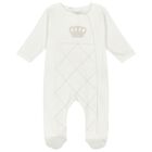 Ivory Crown Babygrow, 1, hi-res
