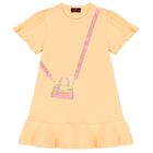 Girls Orange Logo Bag Dress, 2, hi-res
