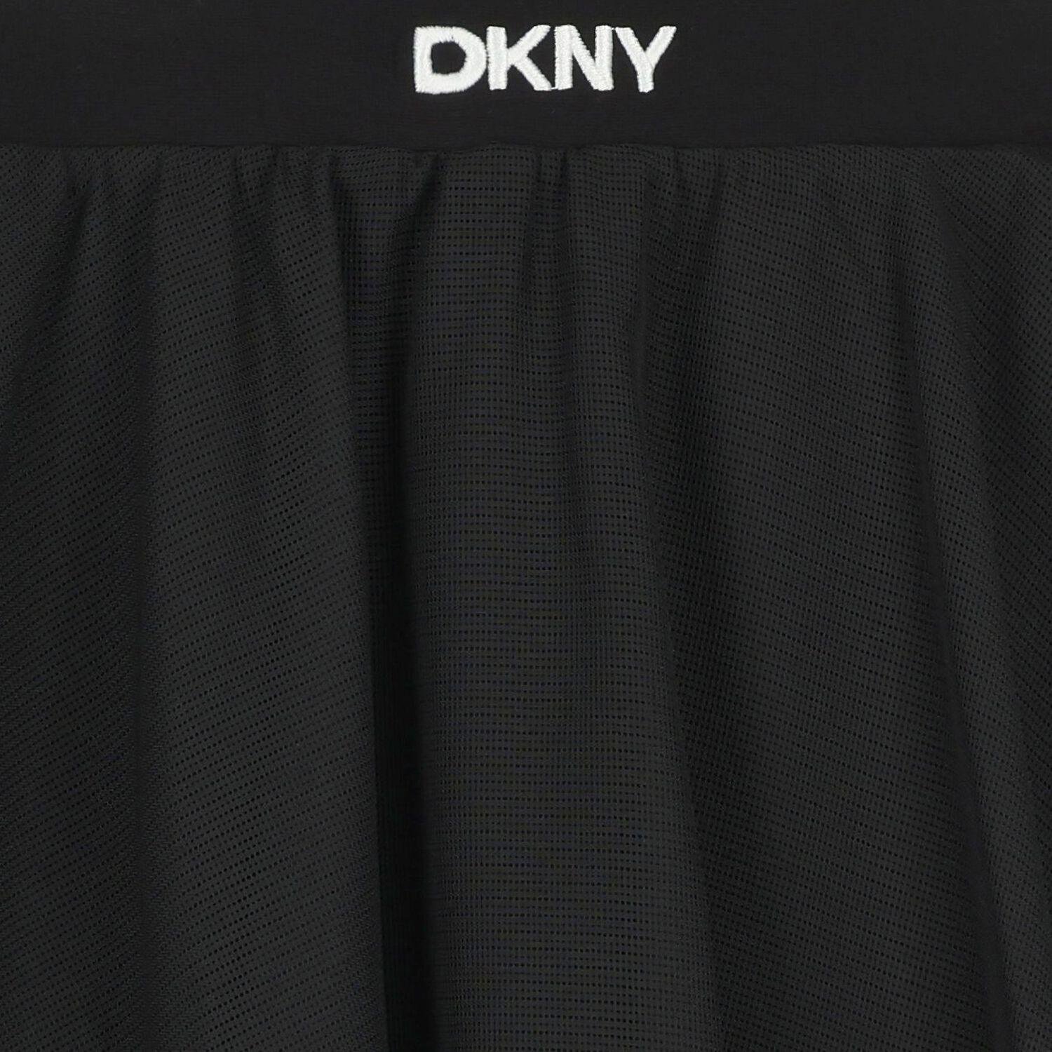 Girls Black Logo Mesh Skirt, 1, hi-res