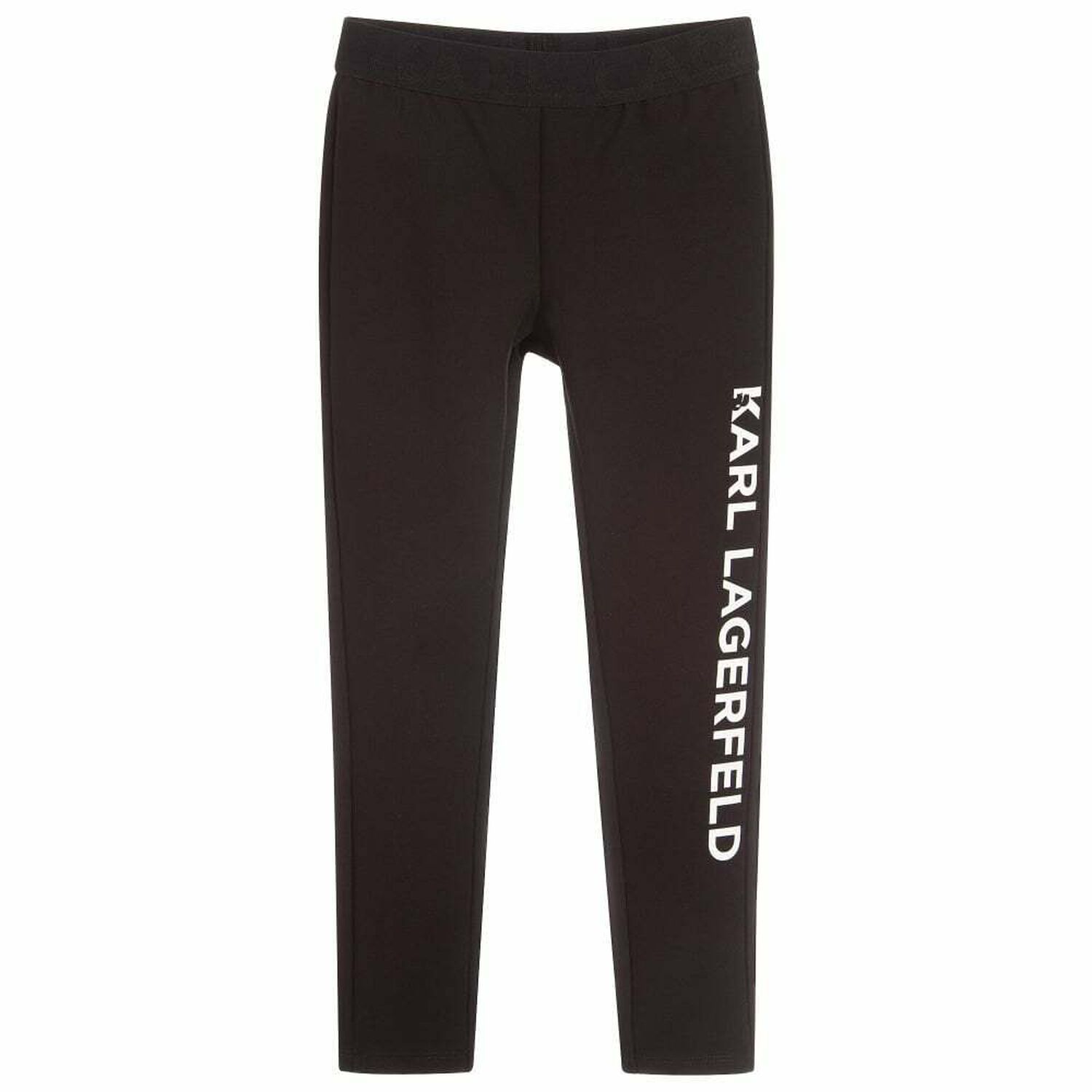 Girls Black Logo Leggings, 1, hi-res image number null