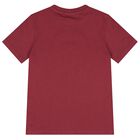 Boys Burgundy Logo T-Shirt, 1, hi-res
