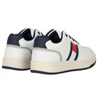 Boys White Logo Trainers, 1, hi-res