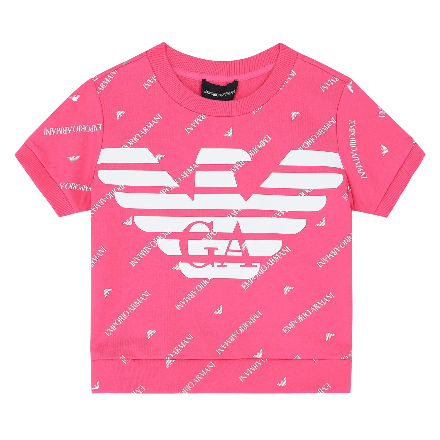 Girls Pink Logo Shorts Set, 1, hi-res