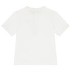 Boys White Logo T-Shirt, 1, hi-res
