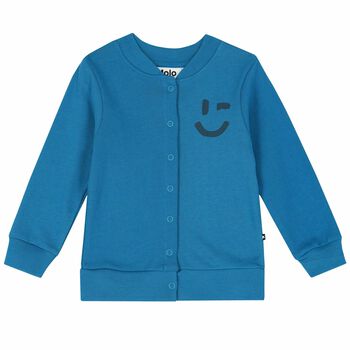 Younger Boys Blue Smiley Sweatshirt