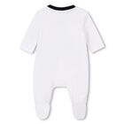 Baby Boys White Logo Babygrow Gift Set, 2, hi-res