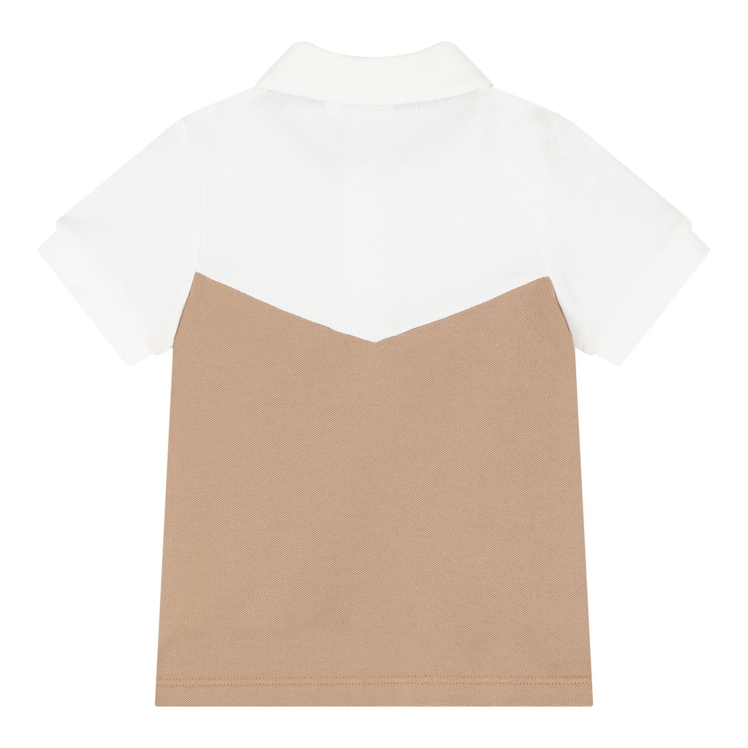 Baby Boys White & Beige Logo Polo Shirt, 1, hi-res