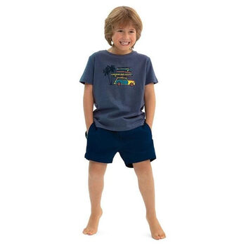 Boys Navy Blue Tailored Swim Shorts