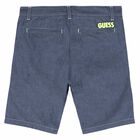 Boys Blue Cotton Shorts, 1, hi-res