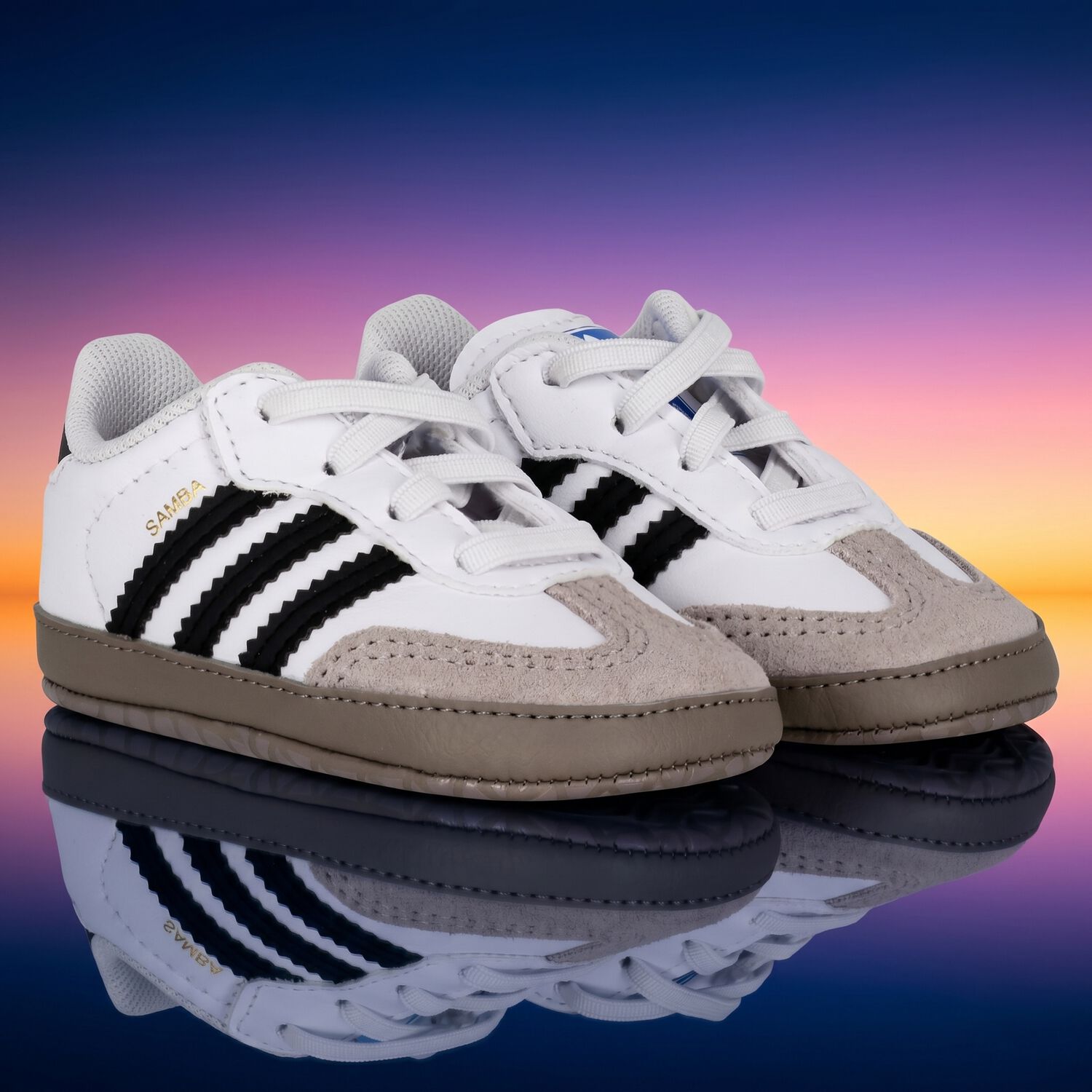 White Samba OG Baby Pre Walker Shoes, 1, hi-res