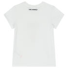 Girls White Choupette T-Shirt, 1, hi-res