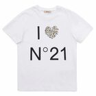 Girls White Logo T-Shirt, 1, hi-res