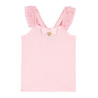 Girls Pink Tulle Top, 1, hi-res