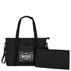 Black Logo Baby Changing Bag, 1, hi-res
