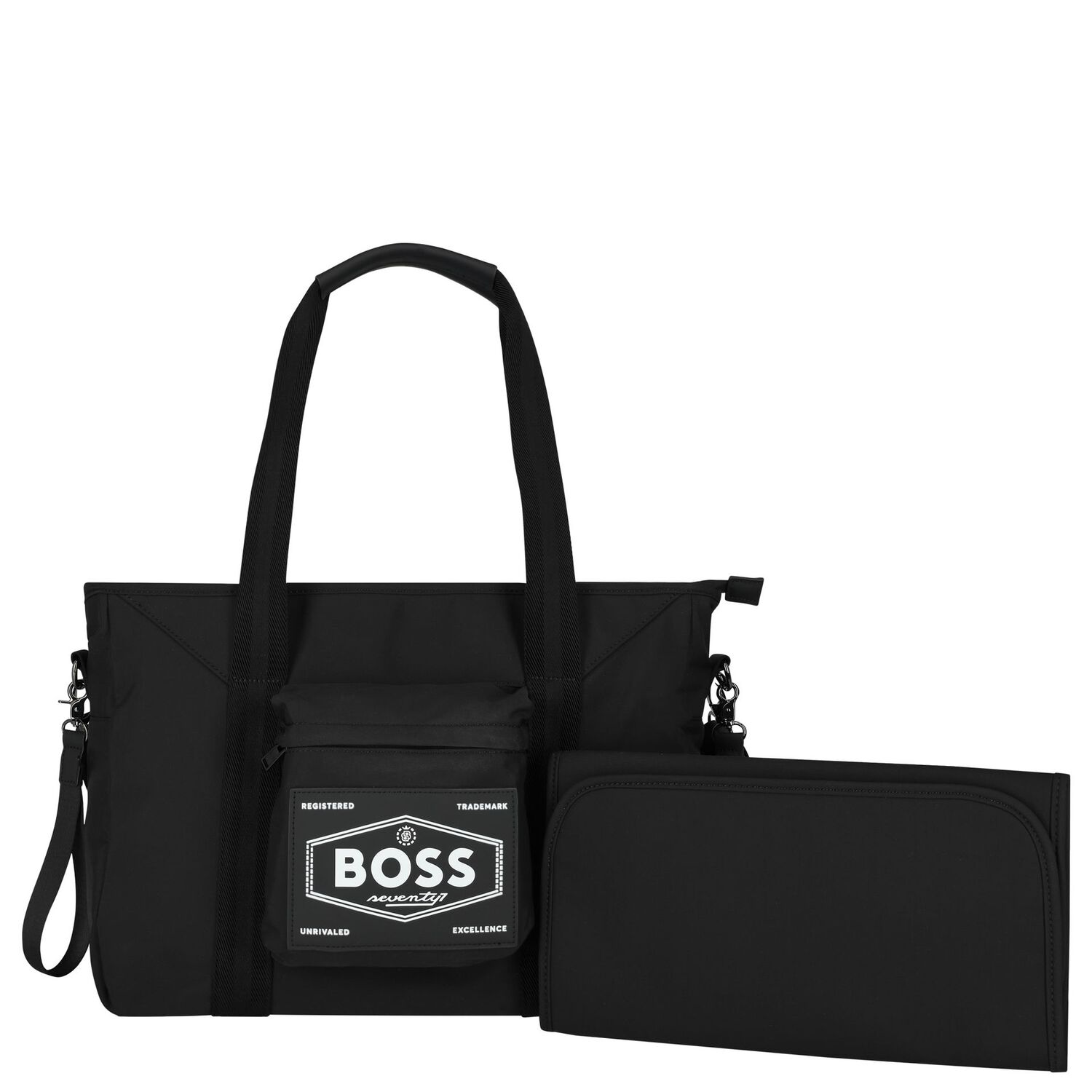 Black Logo Baby Changing Bag, 1, hi-res image number null