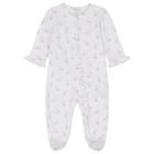 Baby Girls White & Pink Teddy Bear Babygrow, 1, hi-res