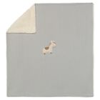Baby Boys Grey Horse Sherpa Blanket, 1, hi-res