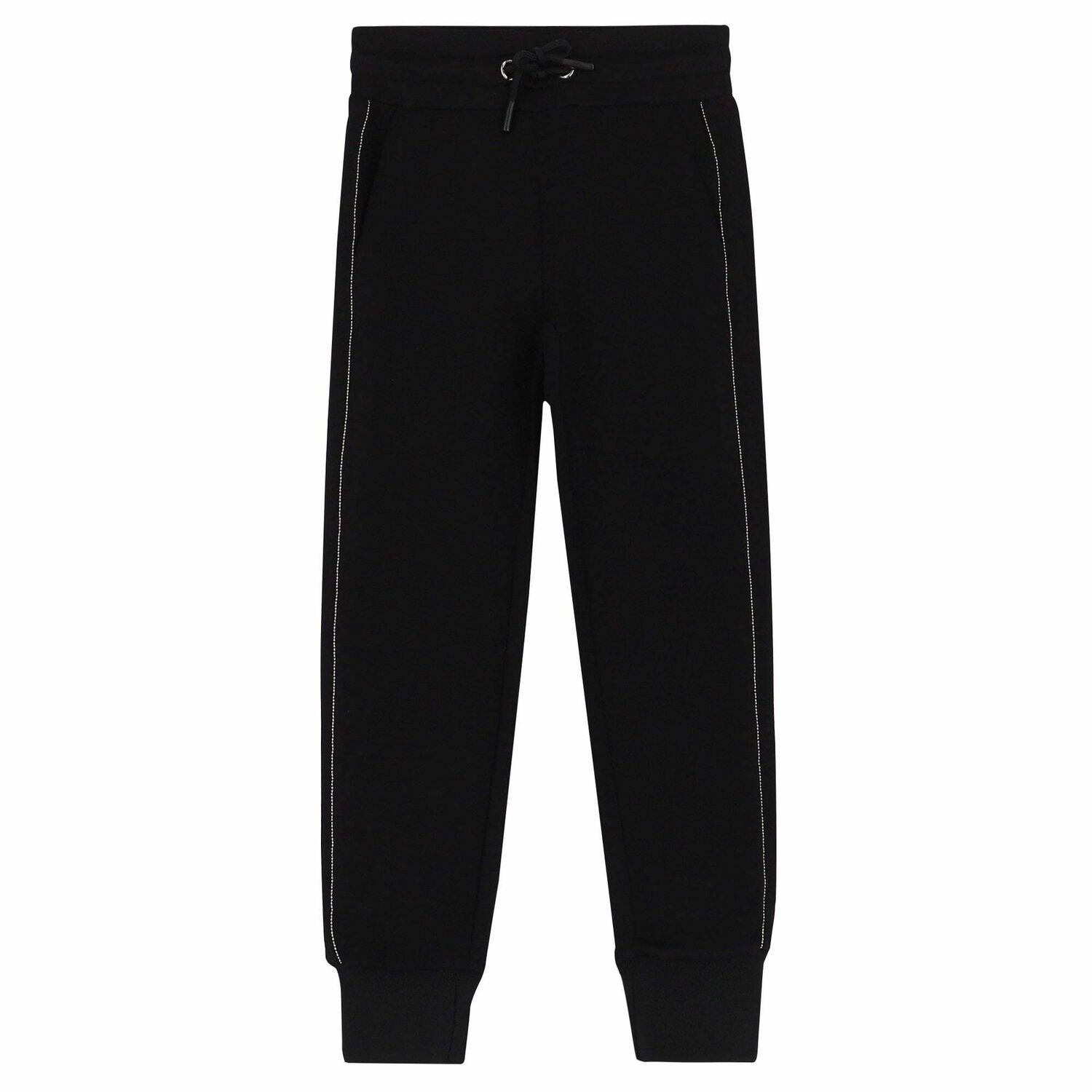 Girls Black Joggers, 2, hi-res