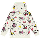 Girls Ivory Minnie Mouse Hooded Top, 1, hi-res