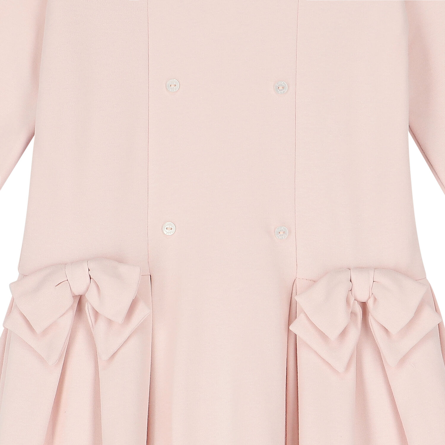 Girls Pink Bow Dress, 1, hi-res