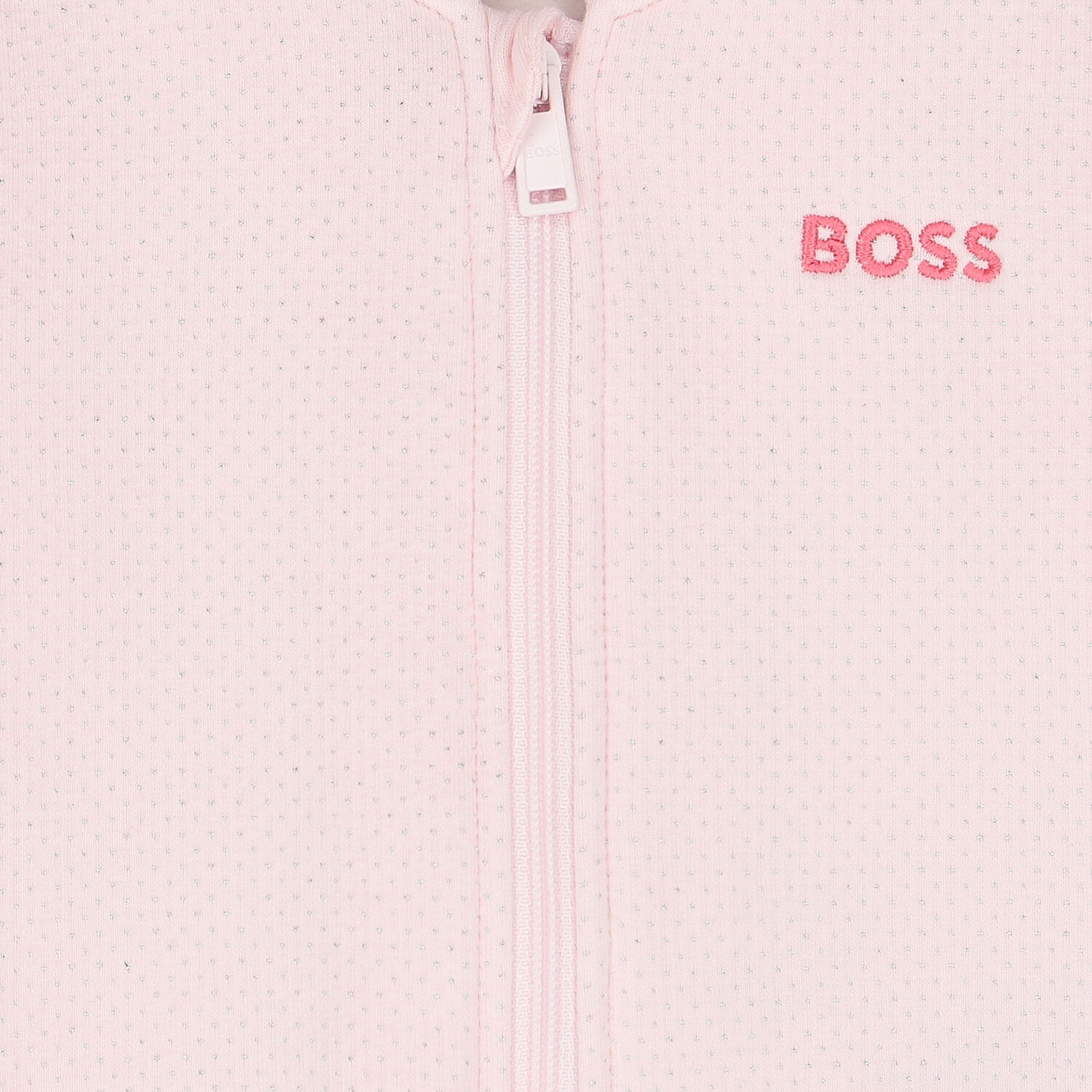 Baby Girls Pink Logo Zip Up Top, 1, hi-res