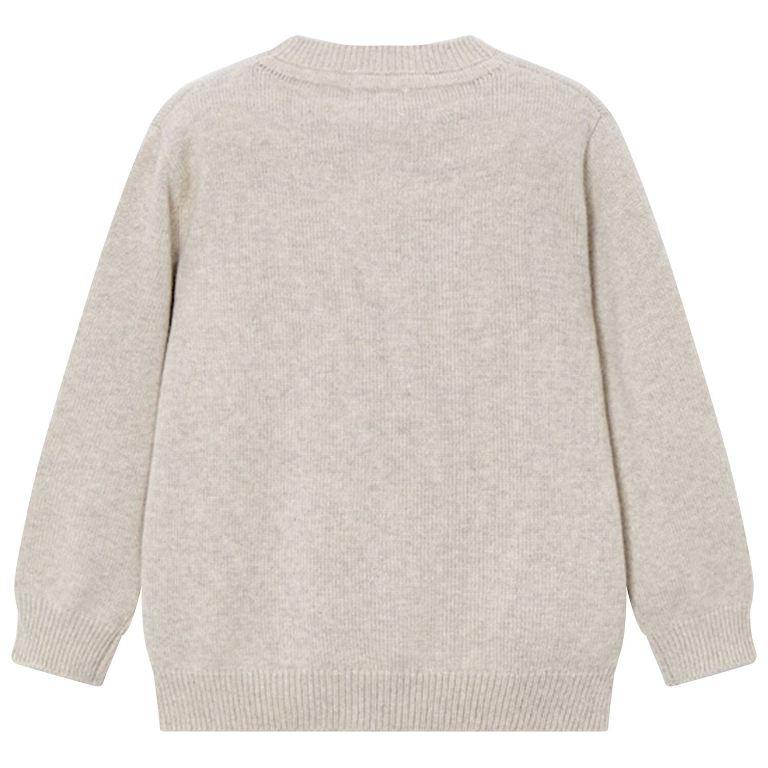 Boys Beige Knitted Jumper, 1, hi-res